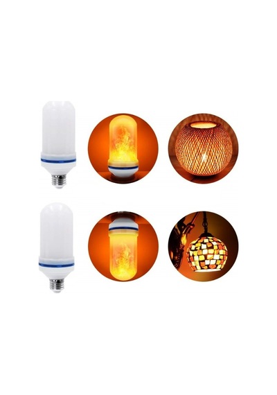 2 Adet Cata Ct 4059 Led Alev Ampul 5w Amber E27 Duy