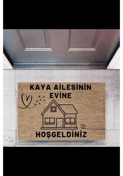 Kapı Önü Paspası Dekoratif Dijital Baskı Kişiye Özel P-2443 Renkli