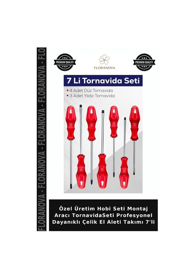 Özel Üretim Hobi Seti Montaj Aracı Tornavidaseti Profesyonel Dayanıklı Çelik El Aleti Takımı 7'li