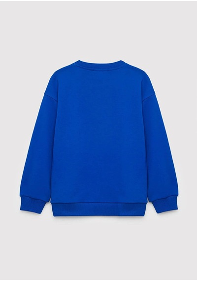 Mavi Minecraft Baskılı Mavi Erkek Çocuk Sweatshirt M6s10191-70896