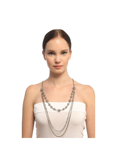 Tkly01868 Yay Model Parlak Zincir Kolye Çok Renkli