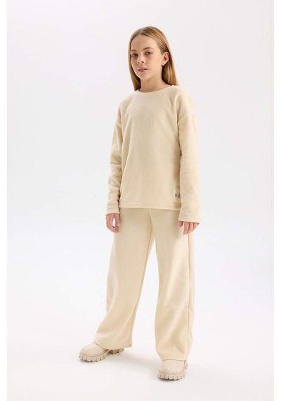 Defacto Kız Çocuk Pijama Takımı Polar Bisiklet Yaka Uzun Kollu Basic Düz Üst Uzun Alt D7745a824wnbg160 Bej Defacto Kız Çocuk Pijama Takımı Polar Bisiklet Yaka Uzun Kollu Basic Düz Üst Uzun Alt D7745a824wnbg160 Bej