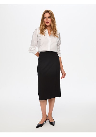 Faik Sönmez Örme Slim Fit Comfort Etek W26etk002 Uw26etk00210 Siyah