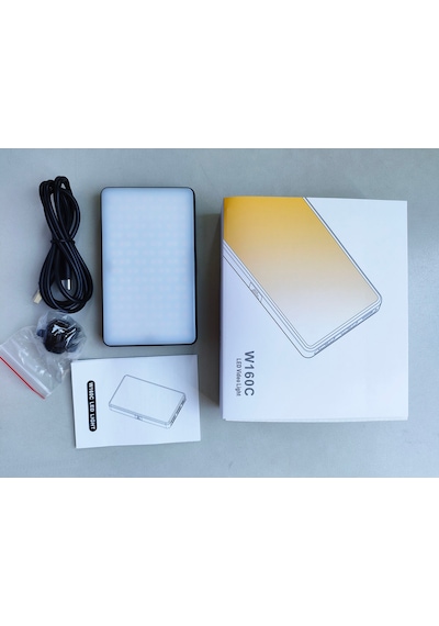 Ayex W160c Bicolor Led Video Işığı 2500k-6500k Renk Sıcaklığı, 160 Led, Lcd Ekran, 3100mah Batarya
