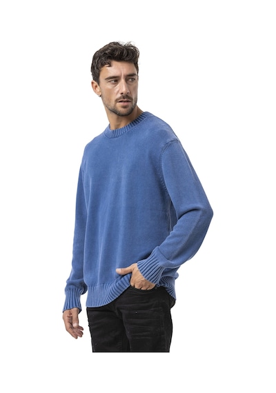 Cipo & Baxx Cp289 Erkek Yuvarlak Yakalı Pamuklu Örme Kazak Indigo