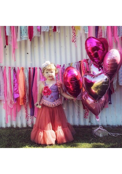 5 Adet Karışık Folyo Kalp Balon 45 CM Helyumla Uçan