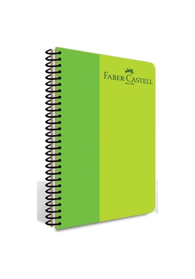 Faber Castell Pp Kpk Bicolor Spiralli Defter 120 Yp Kareli 5075 000134-yeşil