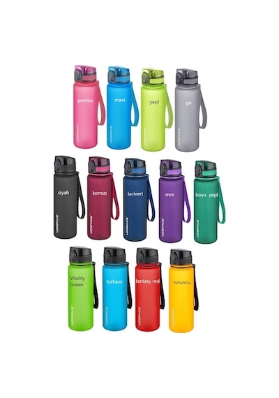 Uzspace 500 Ml Tritan Su Matarası 13 Farklı Renk Softtouch