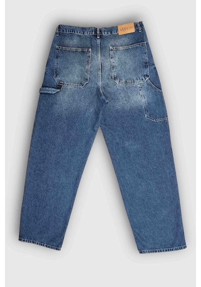 Cedy Denim Cedy Denım Yüksek Kalite Erkek Yüksek Bel Worker Tarz Skater Jean Kahve-tint
