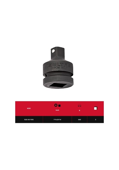 İzeltaş Havalı Lokma Adaptörü 1"F*3/4 - 1525067015