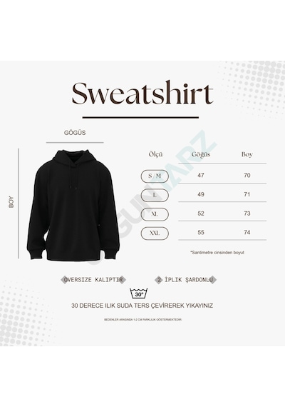 Uyguntarz Vangogh Baskılı Oversize Sweatshirt Turuncu
