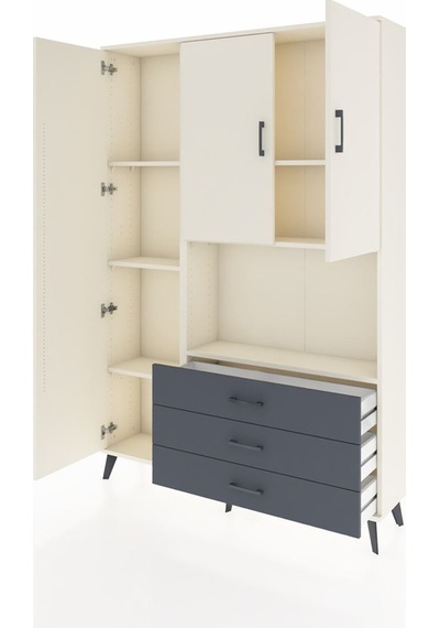 Arges Dolap 6 Raflı 3 Çekmeceli 3 Kapaklı 132x30x195 Aytaşı-aytaşı/antrasit Aytası/antrasıt Arges Dolap 6 Raflı 3 Çekmeceli 3 Kapaklı 132x30x195 Aytaşı-aytaşı/antrasit Aytası/antrasıt