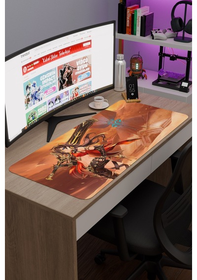 Dehya Genshin Impact Anime Gacha V2 - 90x40 Xxl Gaming Mouse Pad Fare Altlığı