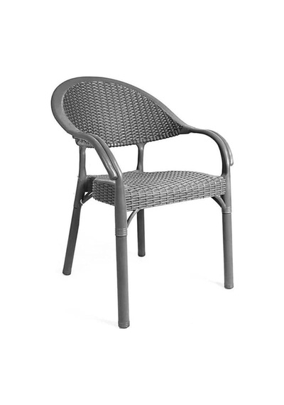 Irk-hk735 Bambu Rattan Desenli Plastik Bahçe Sandalye Koltuk 4'lü Set Diğer