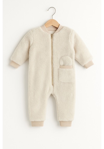 Baby Fou Peluş Tulum Kahverengi