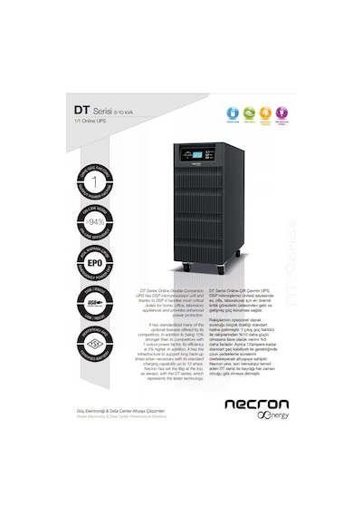 Necron 10KVA/10KW Yeni Nesil DT 10K Online Kesintisiz Güç Kaynağı UPS
