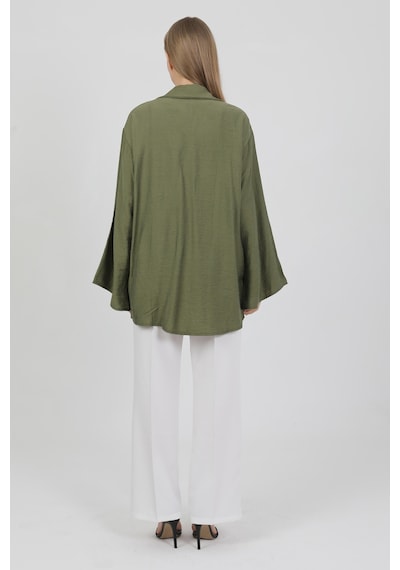 Doğal Viskon Kumaş Cepli Bağcıklı Kadın Kimono 1167 Hafif, Dökümlü, Akışkan, Yazlık Model Haki Doğal Viskon Kumaş Cepli Bağcıklı Kadın Kimono 1167 Hafif, Dökümlü, Akışkan, Yazlık Model Haki