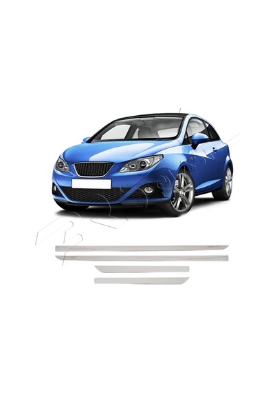 Seat Ibiza Iv Hb Uyumlu 2009 Ve Üzeri Krom Yan Kapı Çıtası 4 Parça Paslanmaz Çelik