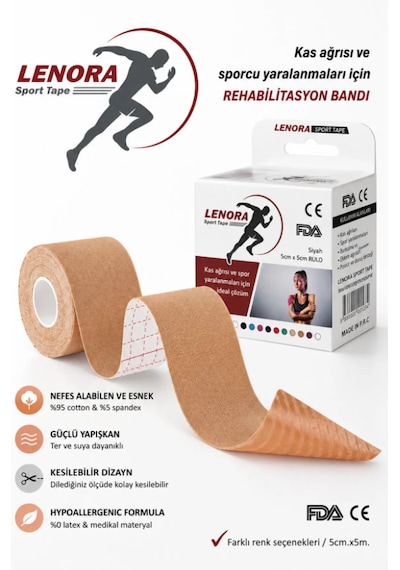 Genel Markalar Sporcu Bandı 5 M X 5 Cm Yüksek Kalite