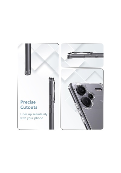 Xiaomi Uyumlu Redmi Note 13 Pro+ Plus Kılıf Yumuşak Şeffaf Silikon Kapak