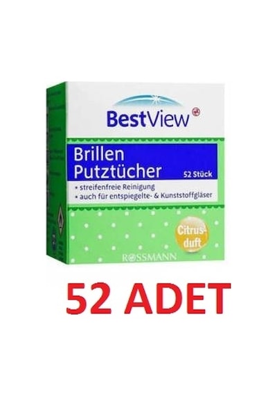 Best View Gözlük/Cam Temizleme Mendili - 52 Adet