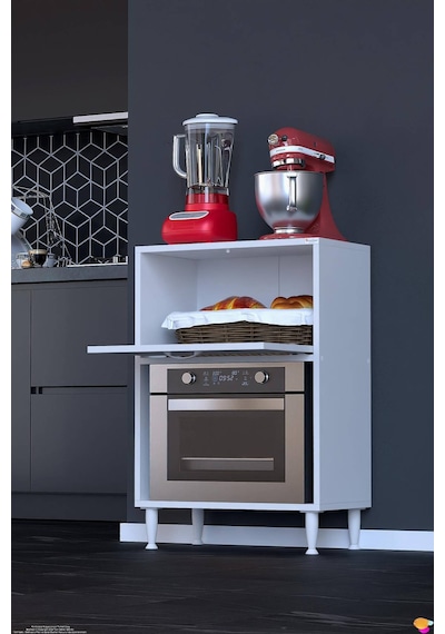 Nova Çok Amaçlı Mutfak Modülü 60x87x32 Cm Fırın Dolabı Ekmeklik Ve Mutfak Düzenleyici Beyaz Nova Çok Amaçlı Mutfak Modülü 60x87x32 Cm Fırın Dolabı Ekmeklik Ve Mutfak Düzenleyici Beyaz