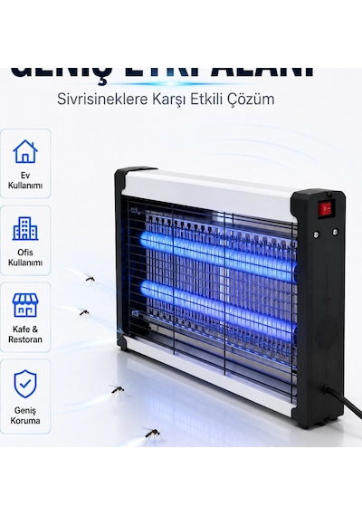 10w Uv Haşere Kontrol Cihazı Sessiz Çalışan Elektrikli Sinek Öldürücü Lamba