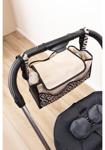Bebek Arabası Düzenleyici Çanta - Çok Bölmeli Organizer 106595 Bej - Kahverengi