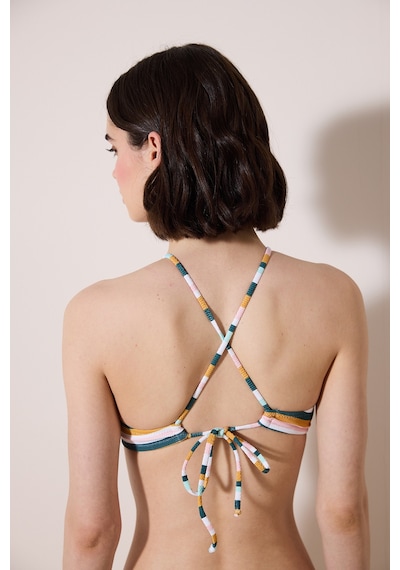 Penti Shona Halter Dokulu Çizgili Bikini Üstü Ply7v3ml24ıy-str
