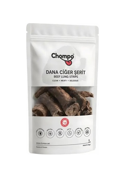 Chompo Dana Ciğer Şerit 100% Doğal Katkısız Köpek Ödül Maması 100 Gr Pc777