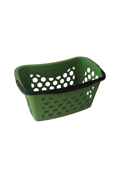 10 Adet Fasulye Tipi-oval Plastik Alışveriş Sepeti - Market El Sepeti Turuncu Çok Renkli