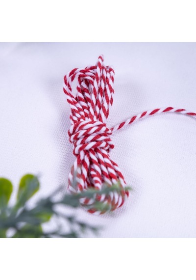 Bimotif Marteniçka Kırmızı Beyaz Büküm Bileklik İpi, 2 Mm 10 Metre Çok Renkli