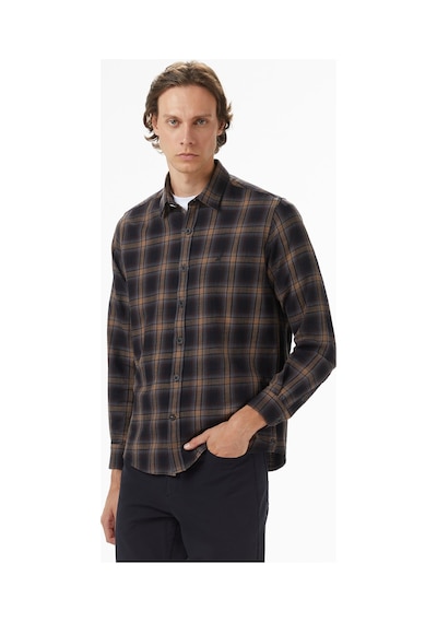 Nautica Erkek Kahverengi Classic Fit Gömlek W47410t Kahverengi