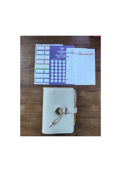 Bütçe Planlayıcı Para Organizeri -krem Sticker Hediyeli