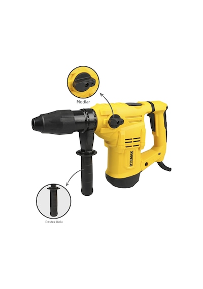 Rtrmax RTM240 Elektropnömatik Sds Max Kırıcı ve Delici 1500 W 9.0 Jul 40 mm