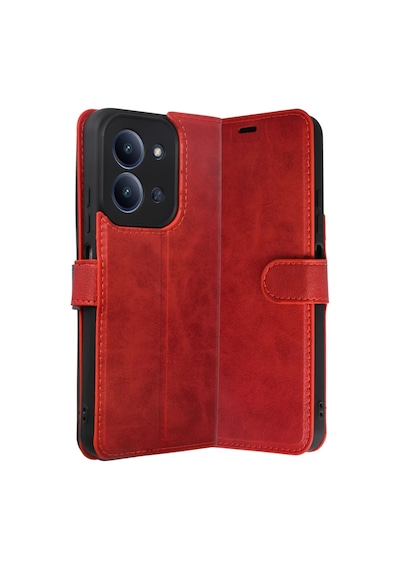 Xiaomi Redmi 15c 4g Uyumlu Trend S Plus Kapaklı Kılıf - Kırmızı