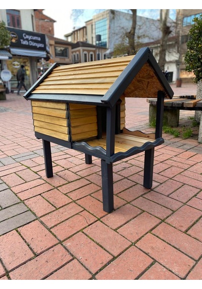Ahşap Tasarım İç Ve Dış Mekan Kedi Evi