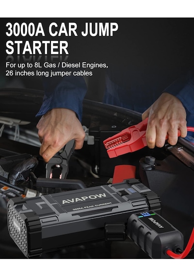 A28 3000a 23800mah Jump Starter Taşınabilir Akü Takviye Kiti