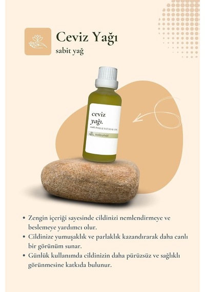 Ceviz Yağı 50 Ml - Cilt Ve Saç Uçları İçin Yumuşak Doku