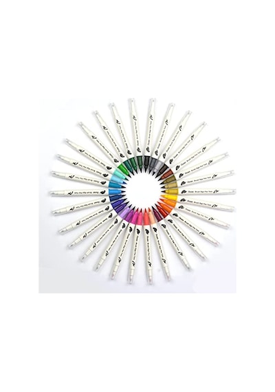 Brush Sing Pen Twin Çift Taraflı Fırça Uçlu Kalem Mavi