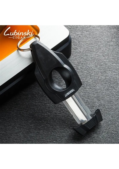 Lubinski Anahtarlık V-cut Puro Kesici Lazer Bıçak Plastik-siyah 56ring