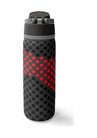 Coral High Siyah Kırmızı Desenli Pipetli Ve Direkt İçim Çelik Termos 800 Ml 38511 Siyah - Kırmızı