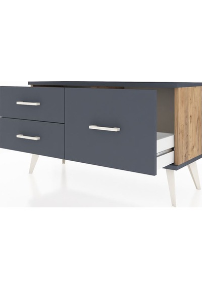Arges Şifonyer 3 Raflı 88x30x48 Çam-antrasit Antrasit Arges Şifonyer 3 Raflı 88x30x48 Çam-antrasit Antrasit