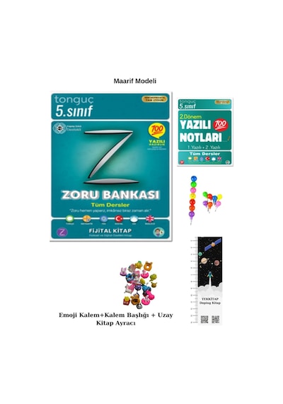 Tonguç 5. Sınıf Tüm Dersler Zoru Bankası + 2. Dönem 1 Ve 2. Yazılı Notları Emoji K.+k.başlığı+ayraç