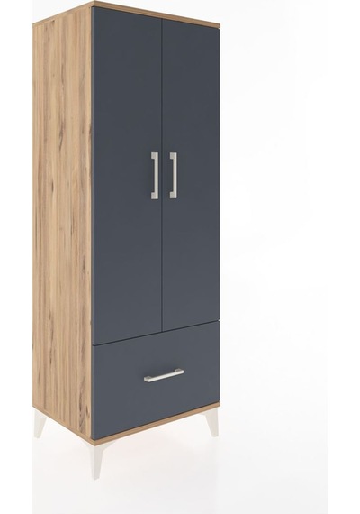 Hyperion Dolap 4 Raflı Tek Çekmeceli 2 Kapaklı 60x44x163 Çam-... Çam Hyperion Dolap 4 Raflı Tek Çekmeceli 2 Kapaklı 60x44x163 Çam-... Çam