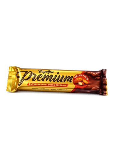 Beyoğlu Premium Bütün Bademli Çikolata 75 Gr X 4 Adet