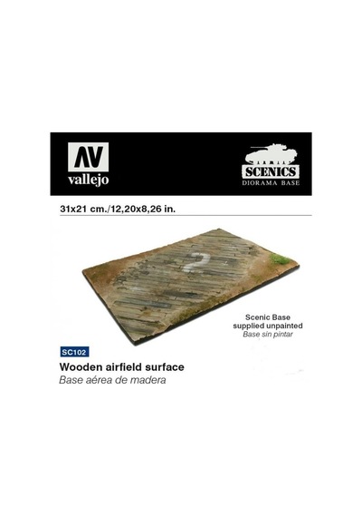 Vallejo Sc102 Ahşap Havaalanı Zemini 31x21 Cm., Manzara Serisi Model Aksesuarı