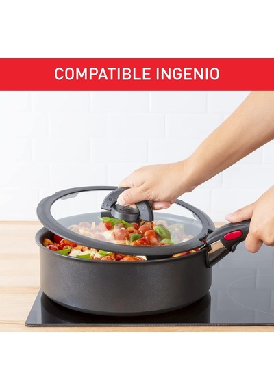 Ingenio L9846302 Cam Kapak, 20 Cm, Yer Tasarruflu Saklama, Katlanır Sap, Hızlı Pişirme, Ingenio Uyumlu, Bulaşık Makinesinde Yıkanabilir, Yüksek Performans, Şeffaf Ve Siyah Çok Renkli Ingenio L9846302 Cam Kapak, 20 Cm, Yer Tasarruflu Saklama, Katlanır Sap, Hızlı Pişirme, Ingenio Uyumlu, Bulaşık Makinesinde Yıkanabilir, Yüksek Performans, Şeffaf Ve Siyah Çok Renkli