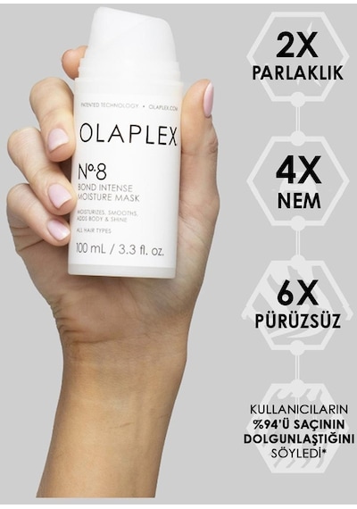 Olaplex No:4p Blonde Enhancer Şampuan 250 ML + No:5p Saç Kremi 250 ML + No:8 Maske 100 ML
