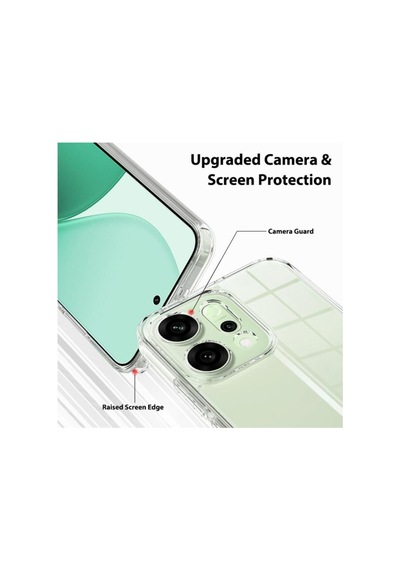 Oppo Reno 14F Uyumlu Silikon Kılıf - Kamera Korumalı Esnek Pastel Renk Kapak - Şeffaf
